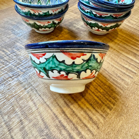 カップ/飾り皿【8cm】リシタン陶器｜ウズベキスタンのおしゃれな器（輸入雑貨・インテリア）