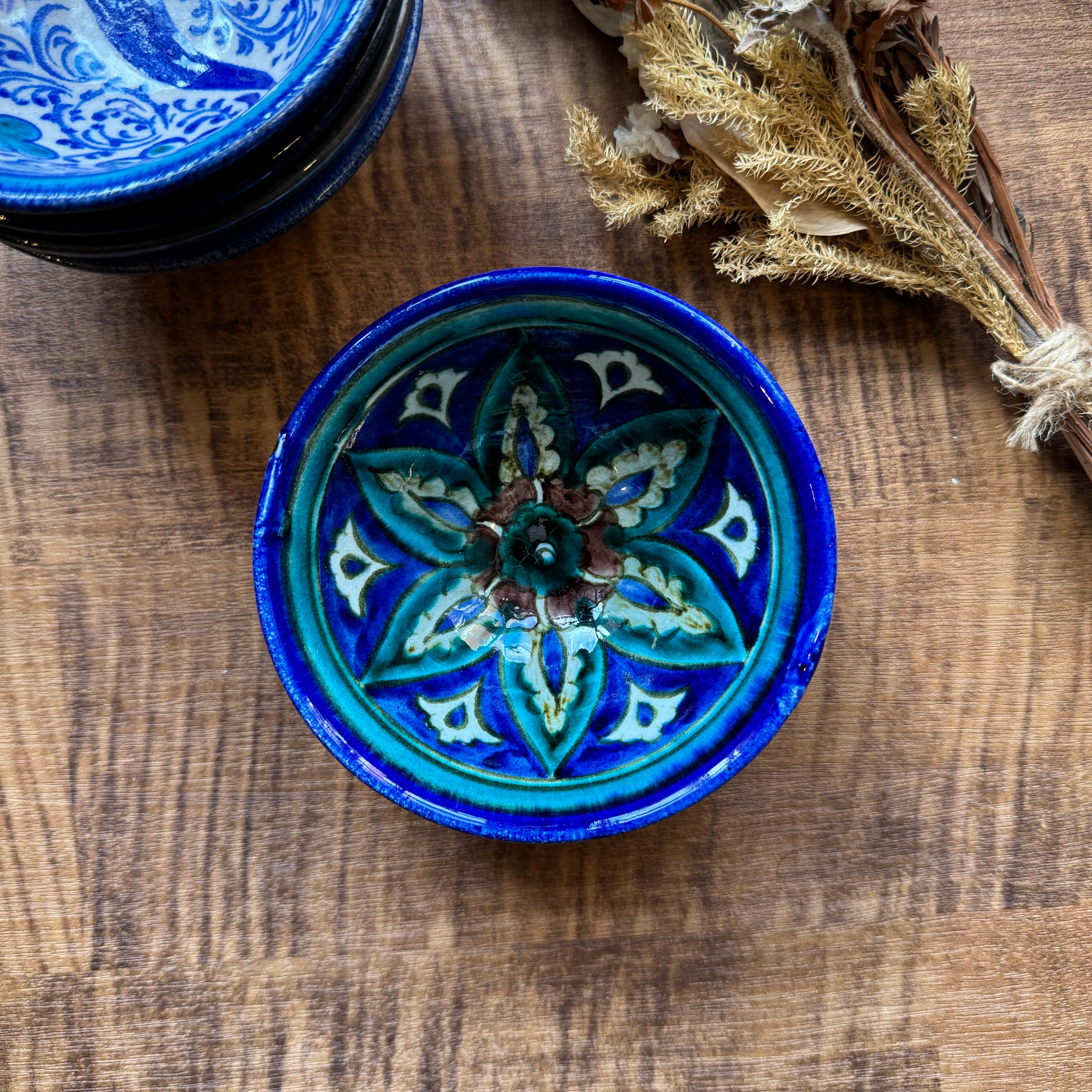 茶碗【11cm】バフチヨール工房｜ウズベキスタンの美しいうつわ（輸入食器・陶器） – kinuya