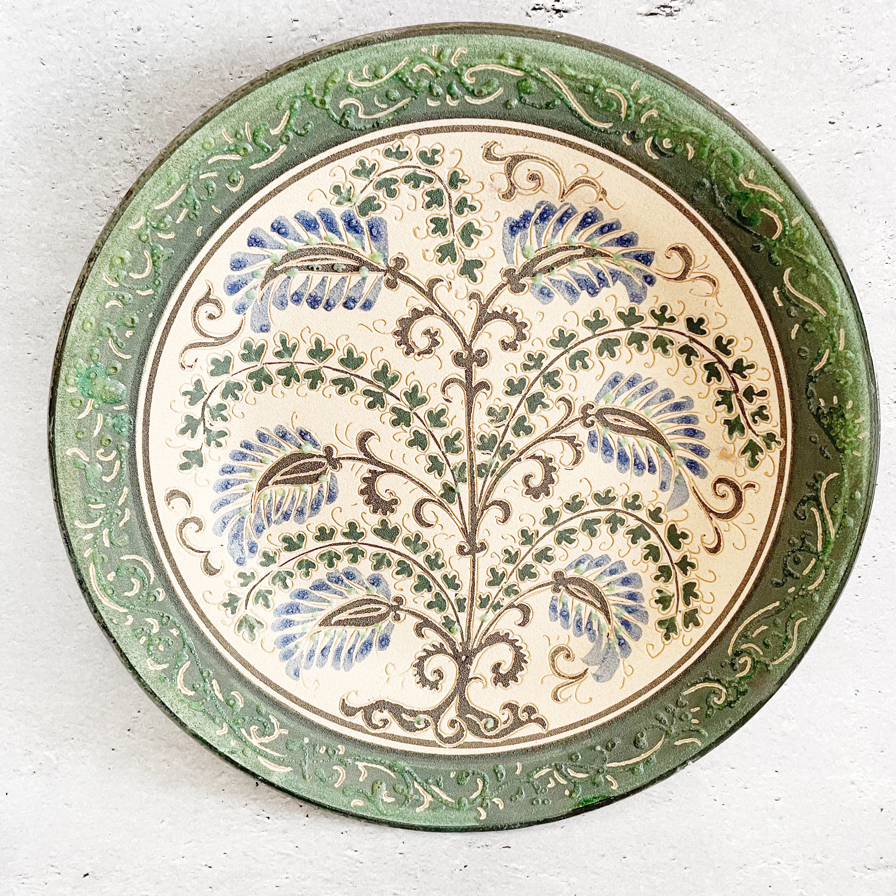 プレート/飾り皿【23cm】アリシェル工房｜ウズベキスタンの美しい陶器