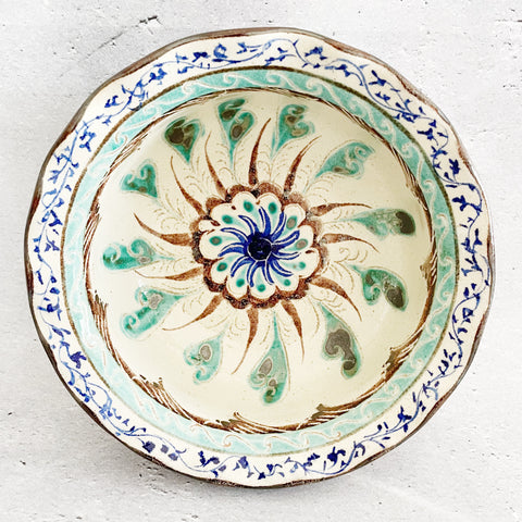水盆/飾り皿【17cm】アリシェル工房｜ウズベキスタンの美しい陶器（輸入食器・インテリア）