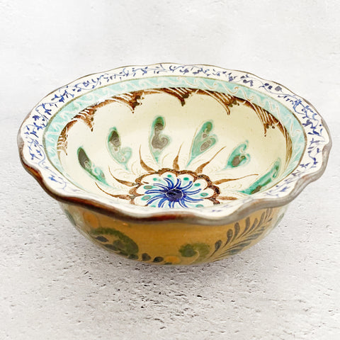 水盆/飾り皿【17cm】アリシェル工房｜ウズベキスタンの美しい陶器（輸入食器・インテリア）