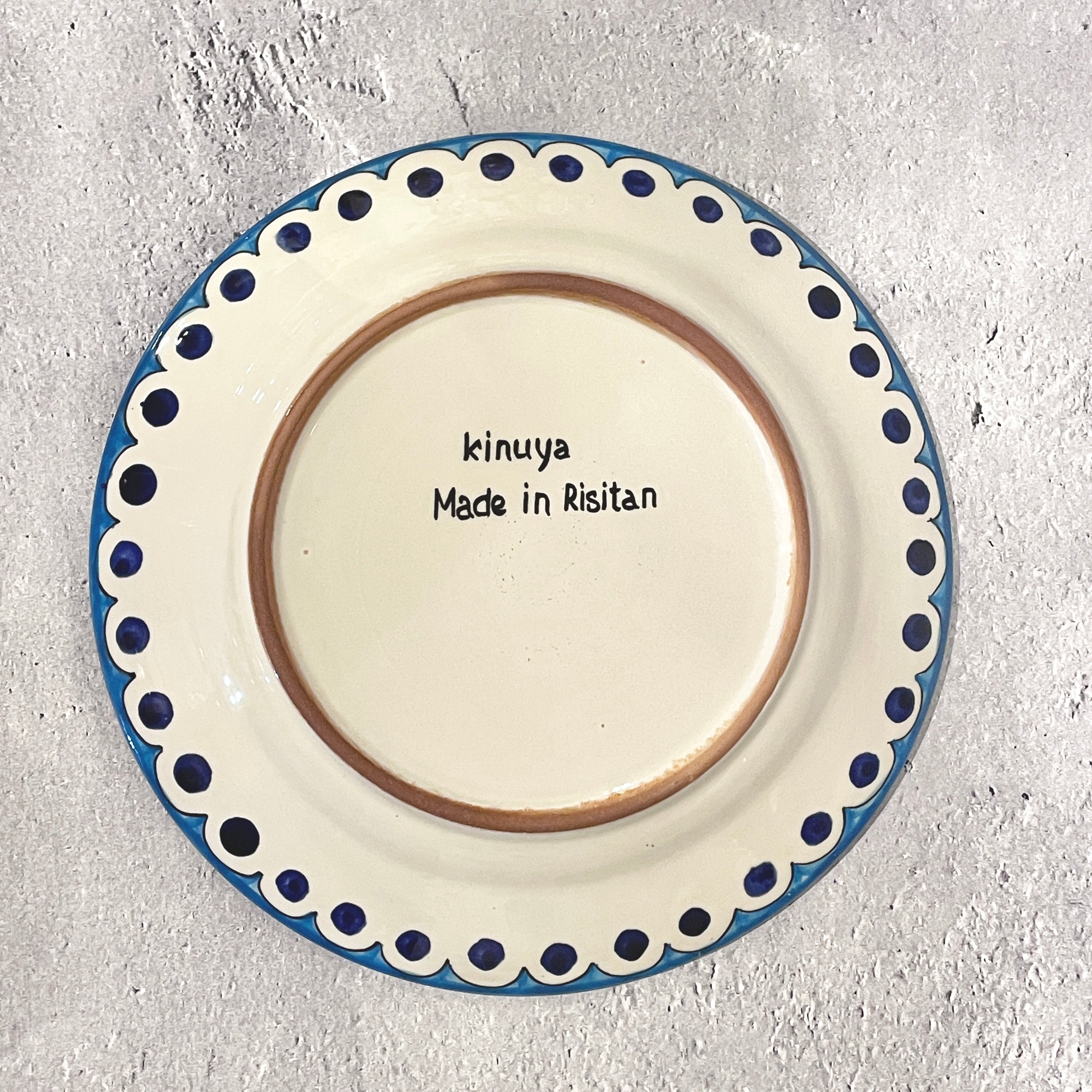 絵皿/飾り皿【23cm】リシタン陶器｜ウズベキスタンのおしゃれなうつわ