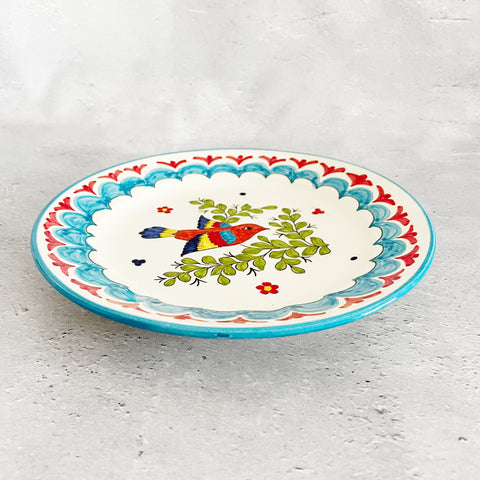 絵皿/飾り皿【23cm】リシタン陶器｜ウズベキスタンのおしゃれなうつわ（輸入インテリア・雑貨）