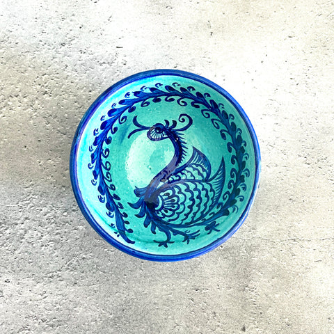 絵皿【11.5cm】リシタン陶器｜ウズベキスタンのおしゃれなうつわ（輸入インテリア・雑貨）