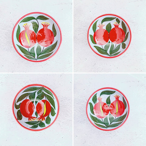 絵皿【10cm】リシタン陶器｜ウズベキスタンのおしゃれなうつわ（輸入インテリア・雑貨）