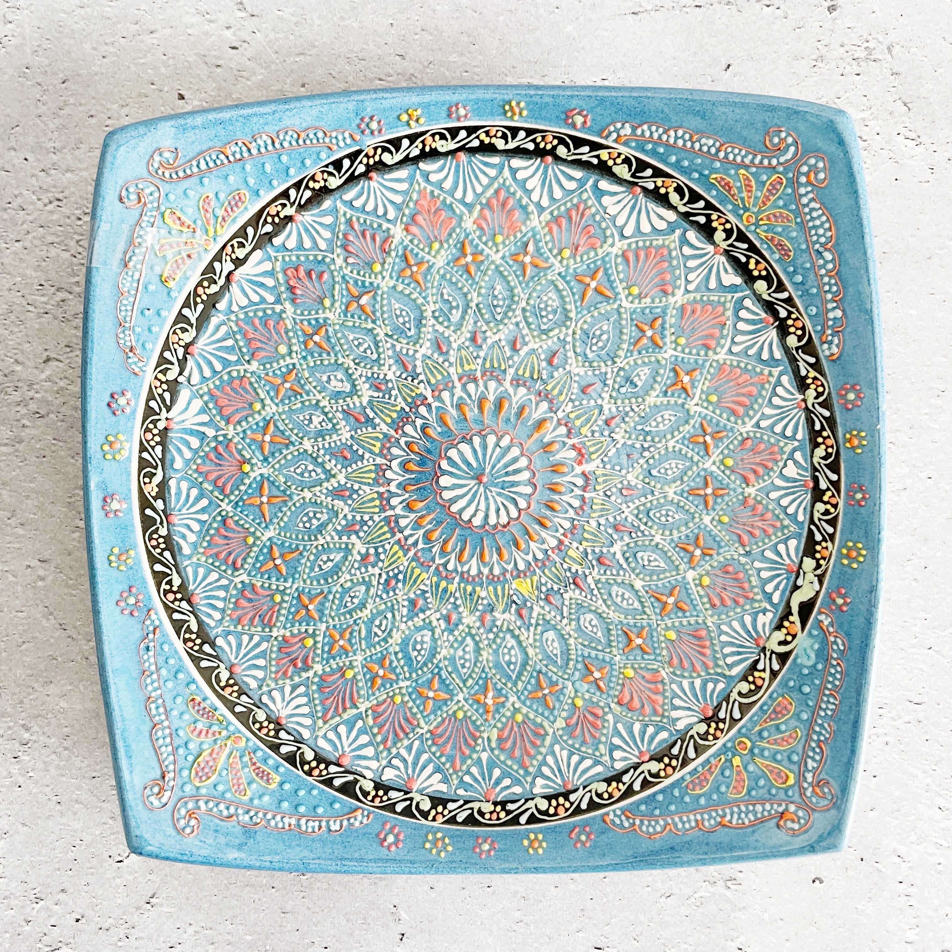 飾り皿／絵皿【21cm】リシタン陶器｜ウズベキスタンのおしゃれな ...