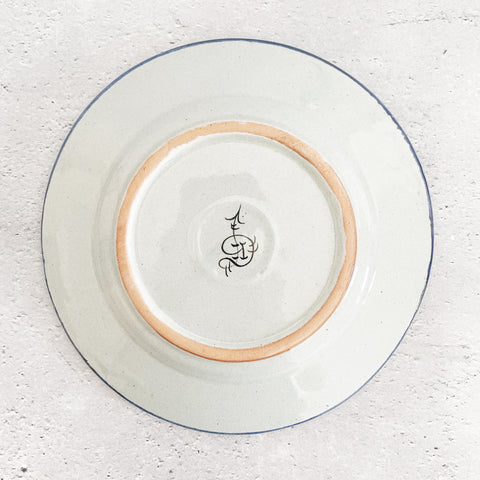 絵皿/飾り皿【19cm】リシタン陶器｜ウズベキスタンのおしゃれなうつわ（輸入インテリア・雑貨）